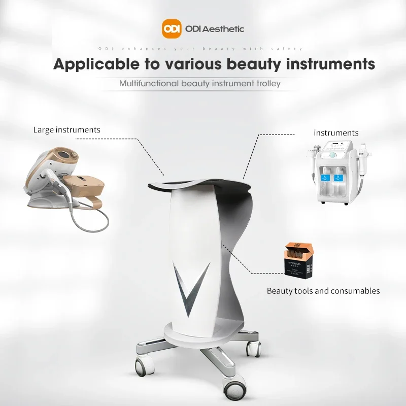 Spa Salon Beauty Instrument Shelf Standing Trolley With Wheels For Facial Elight Ipl Laser Machine Beauty Salon Trolley