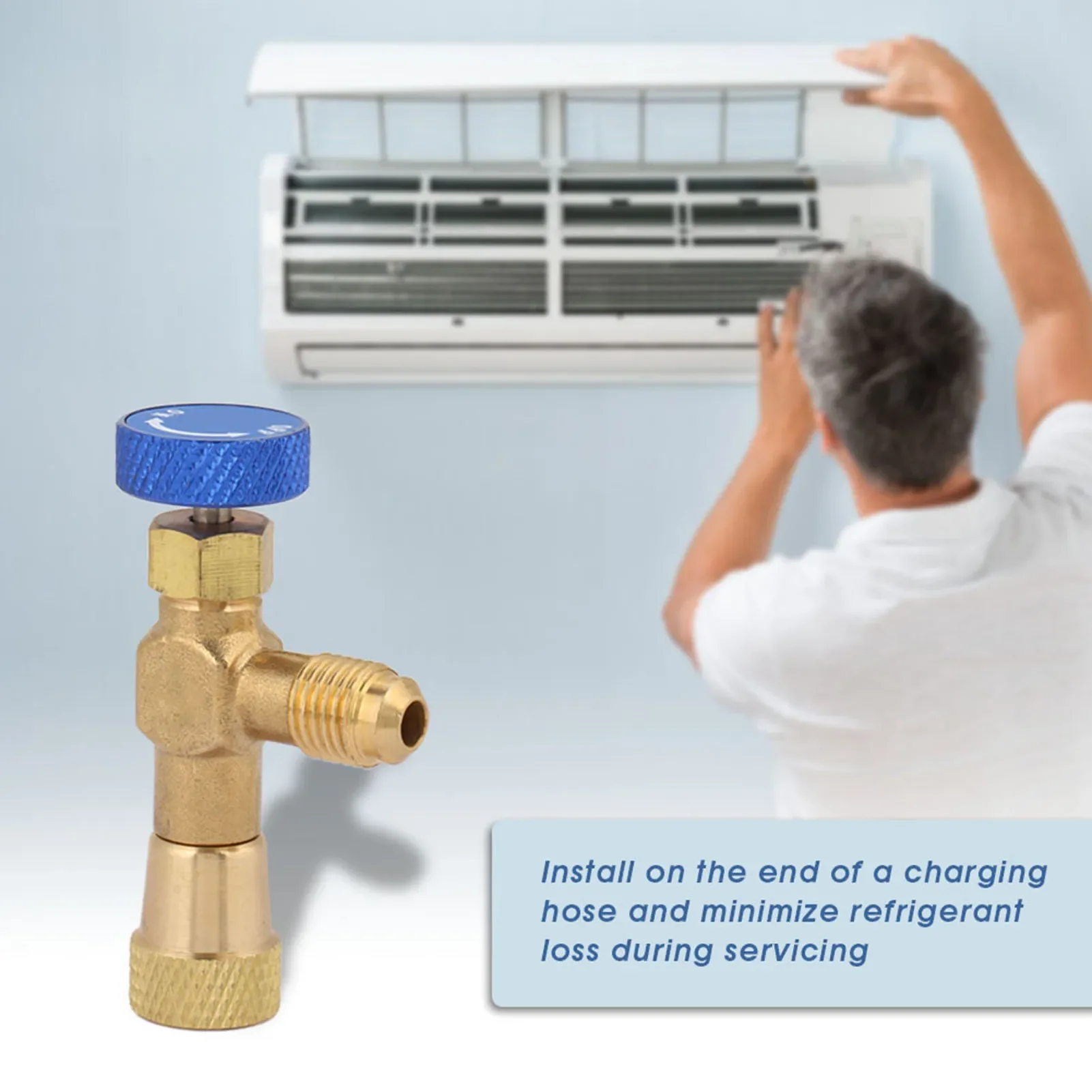 Válvula de control de flujo de 1/4'' para manguera de carga de refrigerante Válvula de control de flujo R22