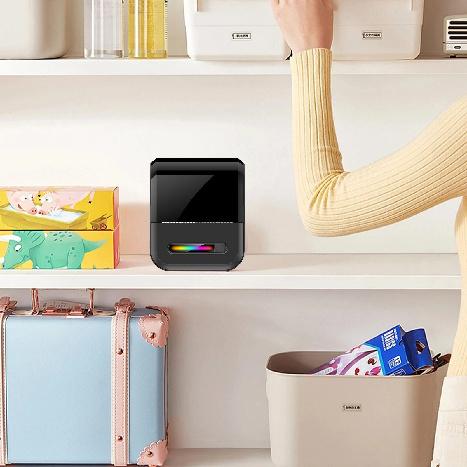 미니 휴대용 열전사 라벨 프린터 - 소규모 사업체, 사무실 및 가정용, 모바일 무선 라벨 바코드