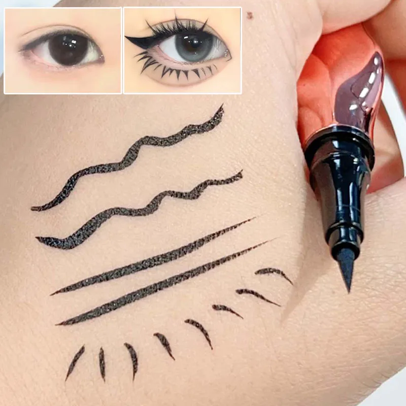 Waterproof Quick Drying Liquid Eyeliner Pencil No Smudging Lasting Lower Eyelashes Pen Smooth Black Eyeliner Korean Eyes Makeup