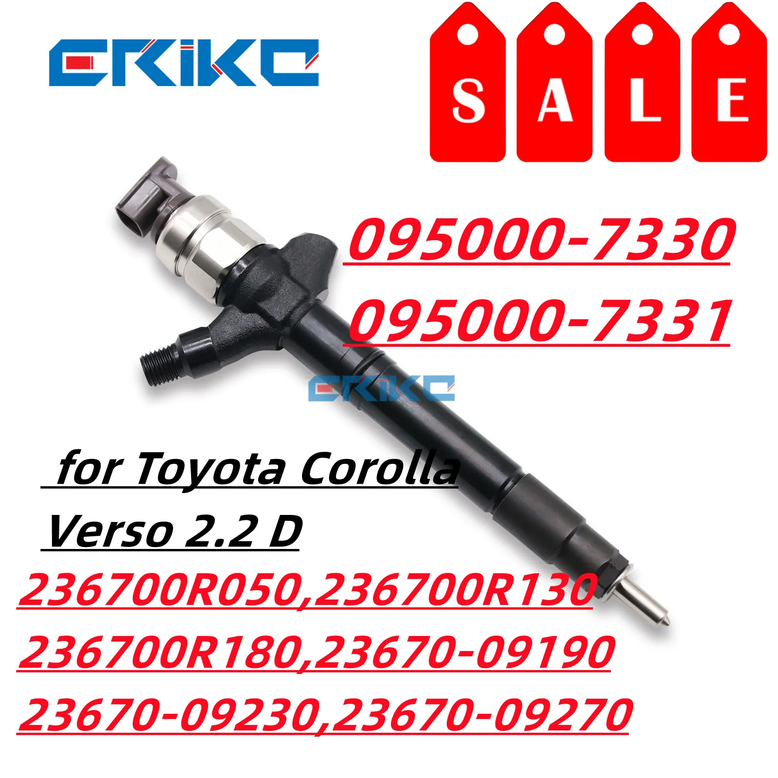 

Инжектор общей топливной системы 23670-0R050 23670-0R130 23670-0R180 для Toyota Corolla Verso 2,2 D 095000-7330 095000-7331