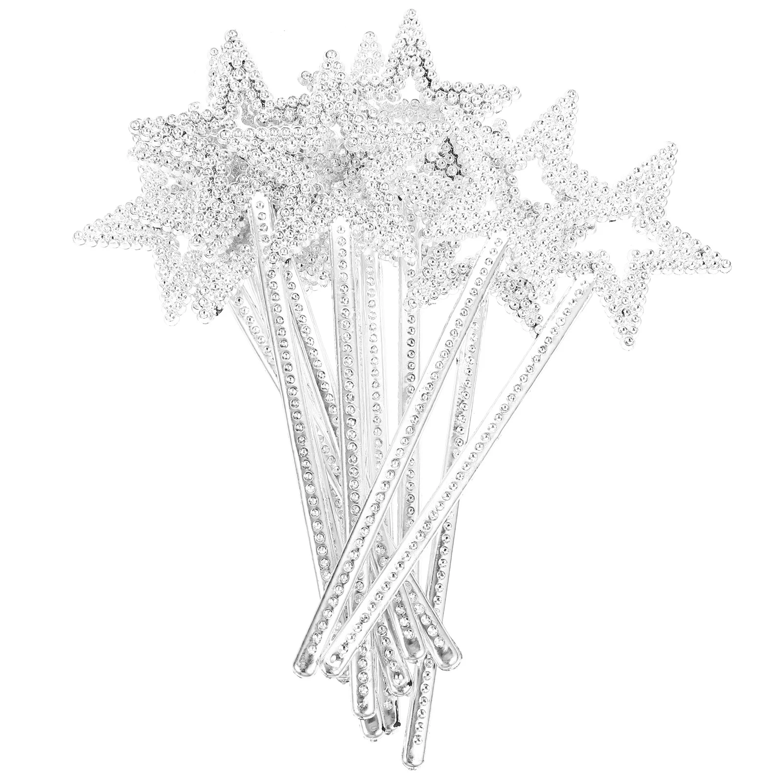 

12Pcs Kids Fairy Wands Plastic Star Shaped Sticks with Reflective Beads Party Favors for Girls Birthday Halloween