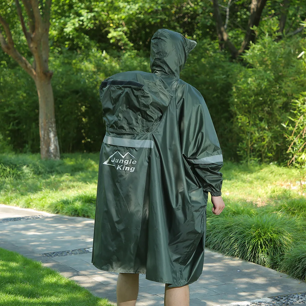 JUNGLE KING YY194 حقيبة ظهر خارجية معطف واق من المطر بأكمام طويلة معطف واق من المطر للمشي لمسافات طويلة بدلة متعددة الوظائف مع شريط عاكس #3