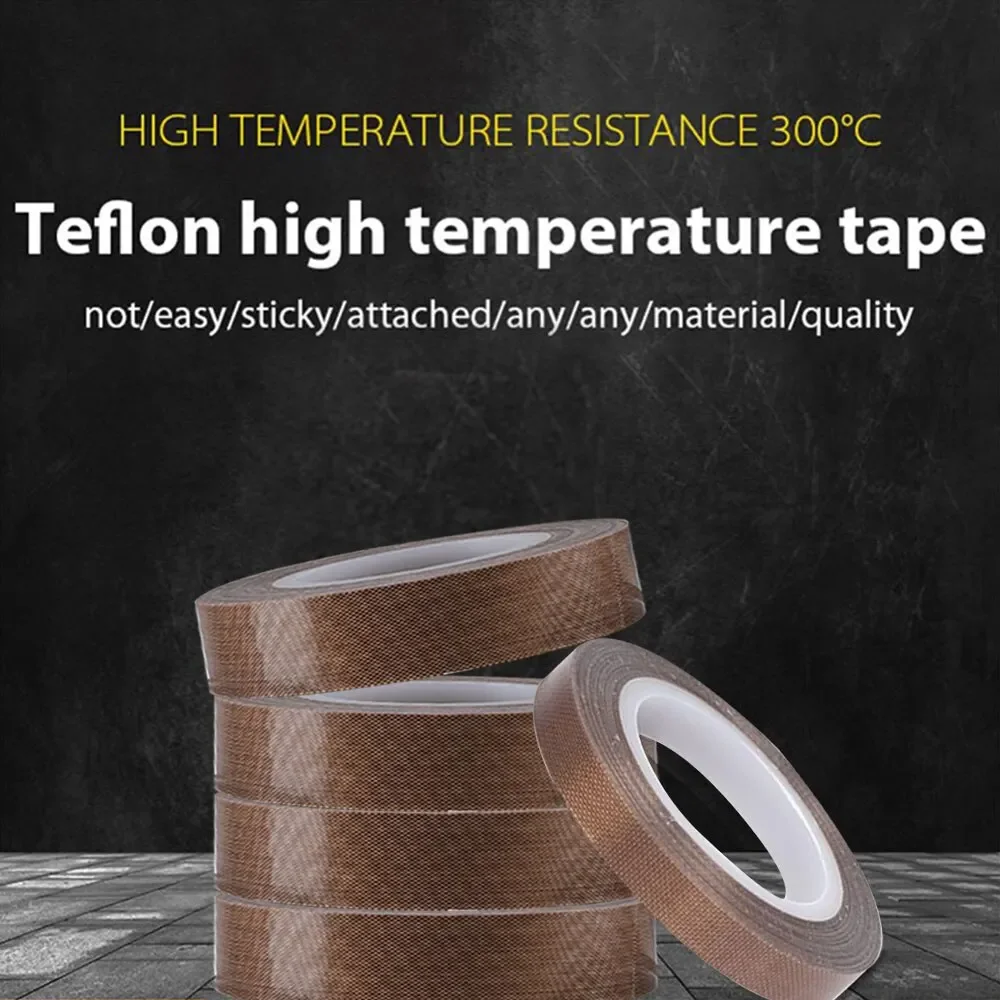 300°C Heat-resistant PTFE Adhesive Tape 10M Long Thermal Insulation Tape 0.13mm Thickness High Temp Resistant