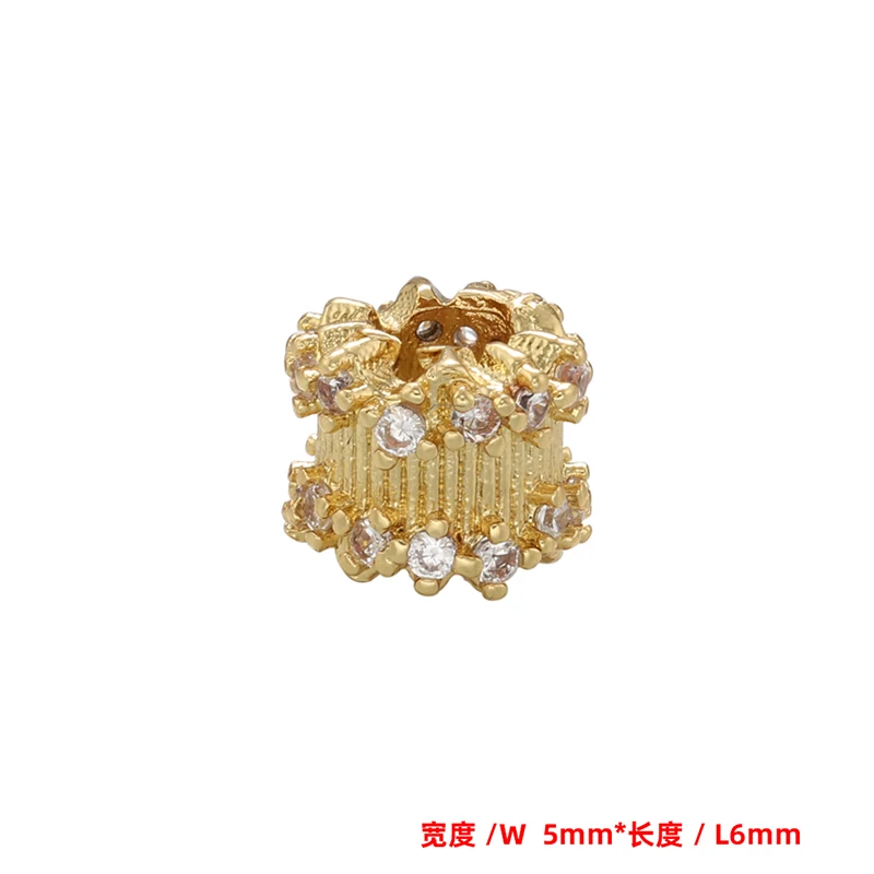 ZHUKOU Không Đều Sóng Hạt Trang Sức Làm Đá Cubic Zirconia Trang Sức Hạt Cho Tự Làm Vòng Tay Trang Sức Phụ Kiện Bán Buôn VZ325