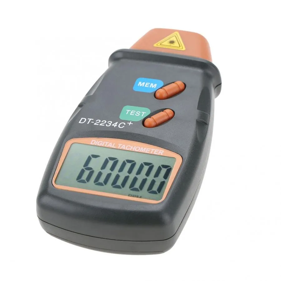 Tacômetro do motor digital, velocímetro velocidade, foto tacômetro laser, sem contato, medidor de velocidade tach, DT-2234C +