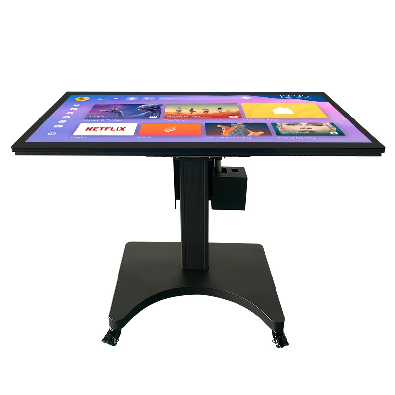 55 inch windows 4k touch screen smart table with 90 angle adjustment