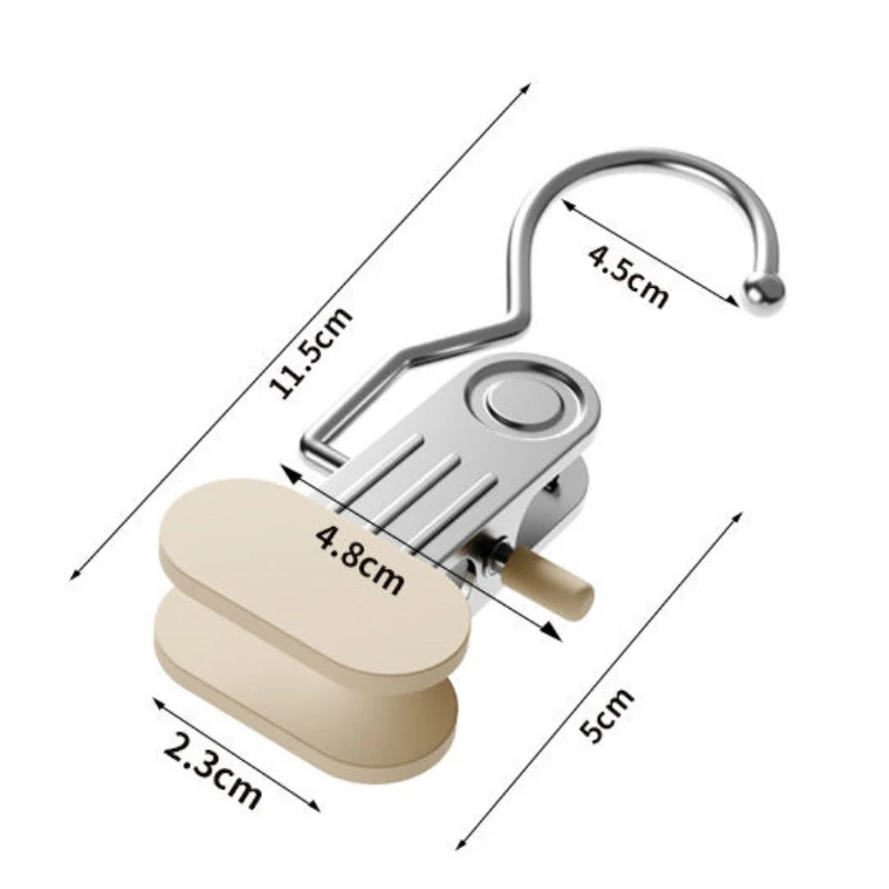 خطافات غسيل معلقة من الفولاذ المقاوم للصدأ دبابيس الملابس المحمولة كليب الشماعات لخزانة السفر الجوارب السراويل حقائب اليد القبعات المناشف #6