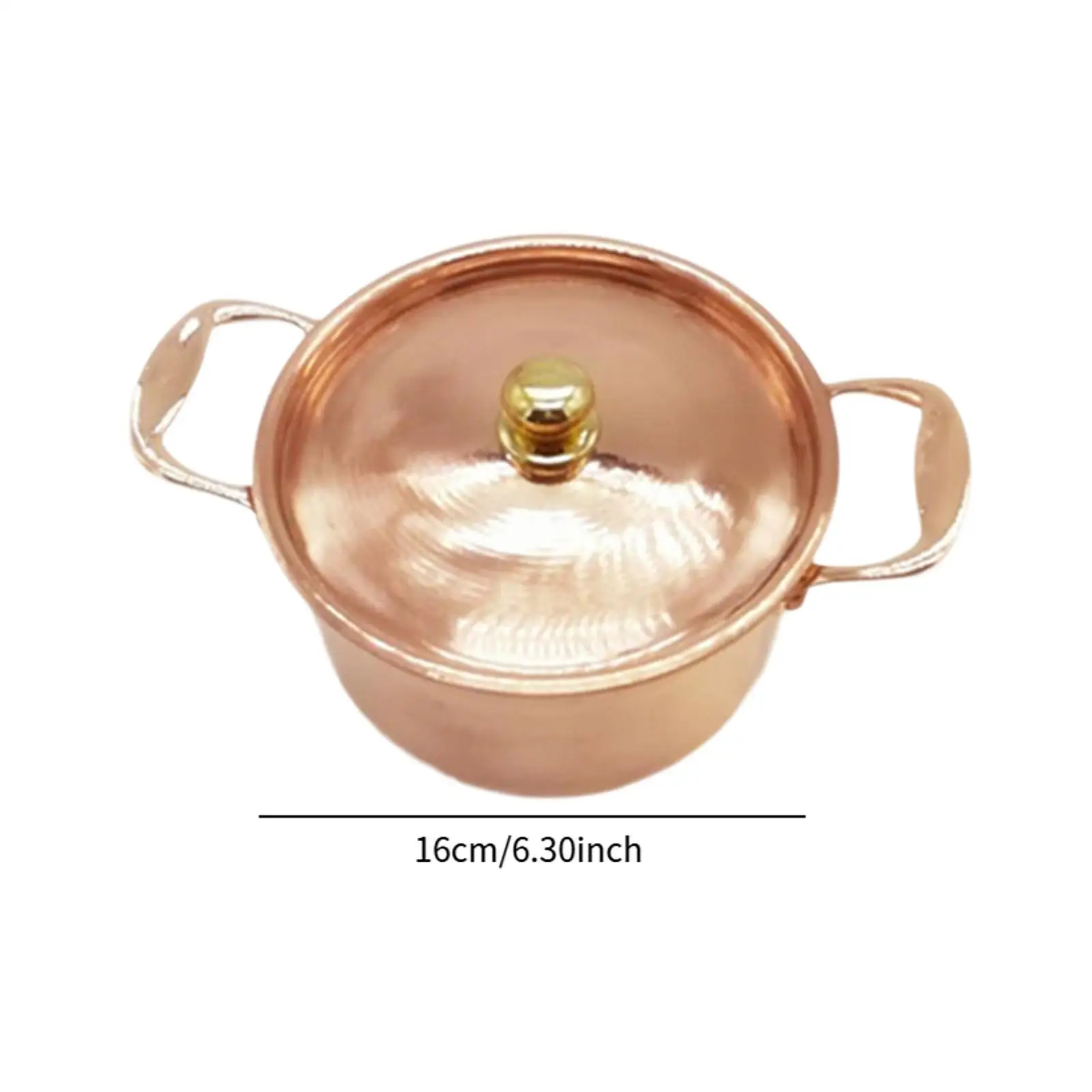 Copper Pot with Lid Double Handle Copper Hot Pot Soup Pot Stock Pot Stew Pan for Cooking Home Kitchen Restaurant Commercial Chef image 6