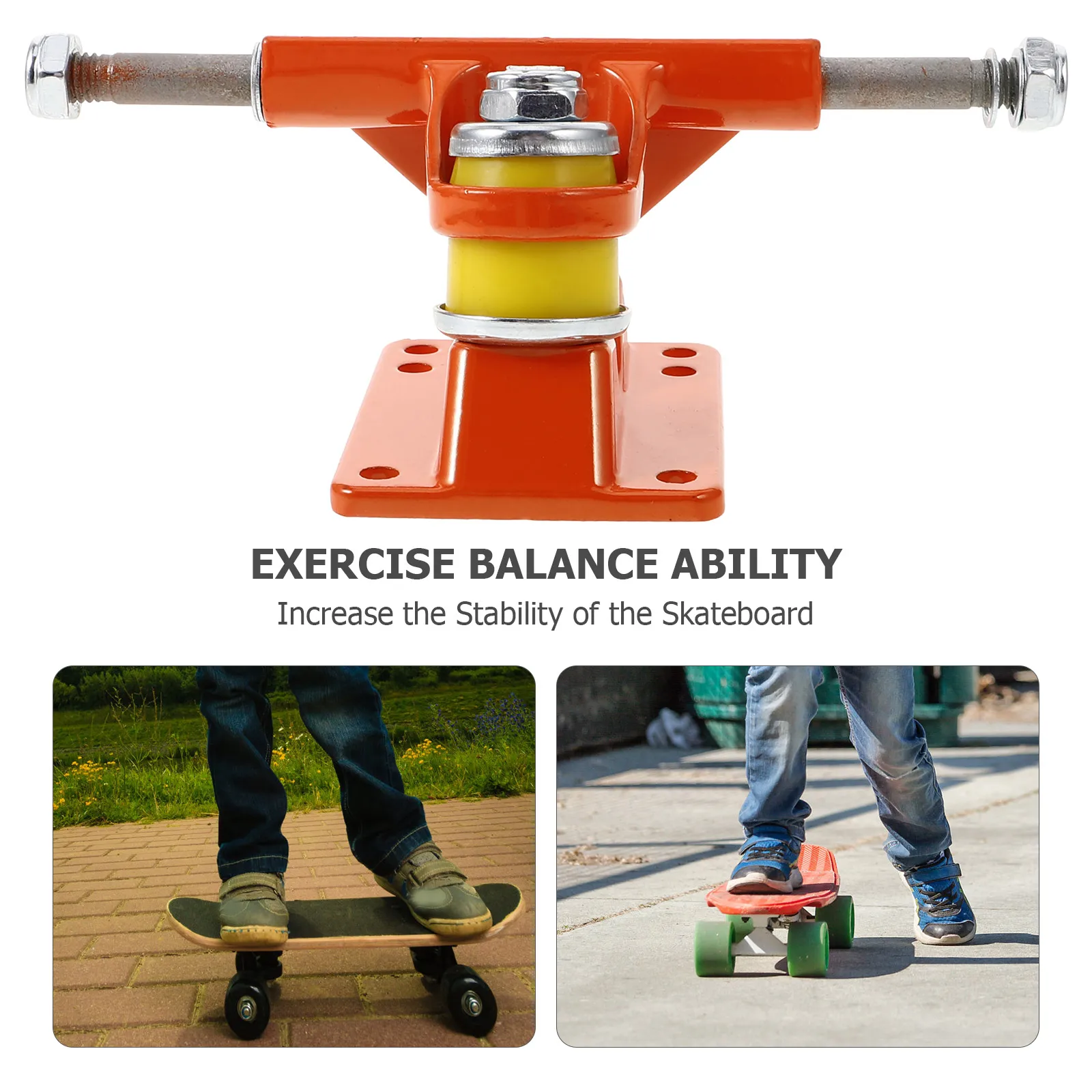 2 قطعة جسر لوح التزلج المعدني Longboard الشاحنات مستقرة تزلج التوازن التنسيق التزلج الملحقات #5