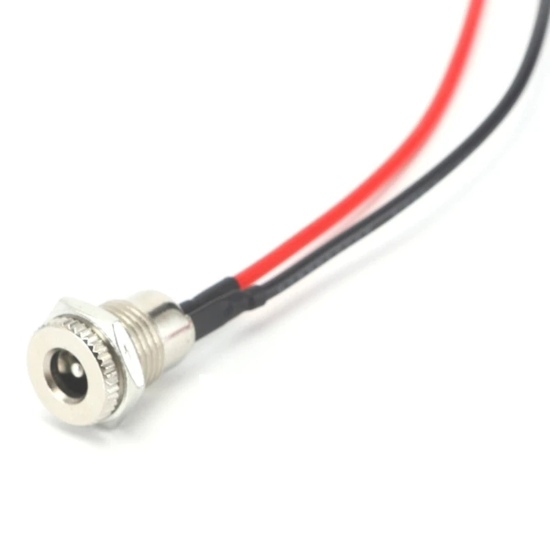 A2BA 5.5x2.5mm Male/Female Threaded Connector Adapter Cable Office Equipment