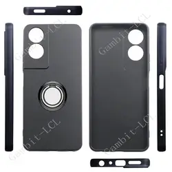 For TCL 505 50 SE 50SE 2024 TCL505 T509K T5094 Back Ring Holder Bracket Phone Case Smartphone TPU Soft Silicone Cover