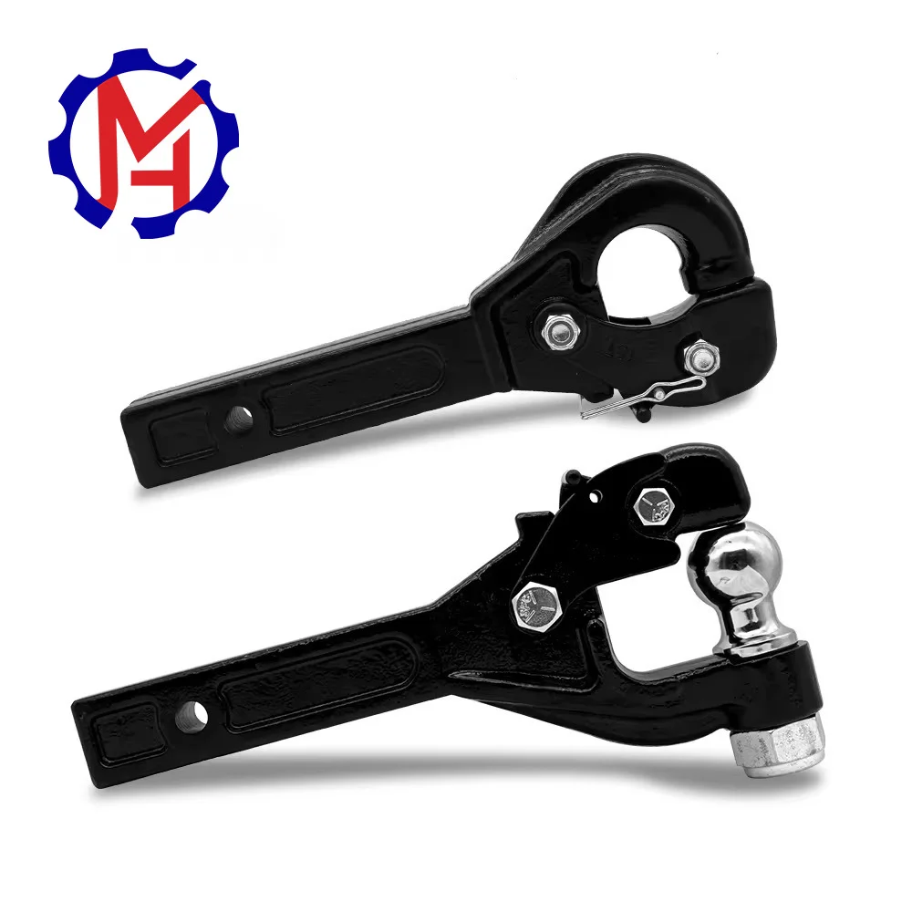 Car modification trailer hook arm tiger head rogue hook adapter trailer square mouth seat towing hook battle axe hook rear of th