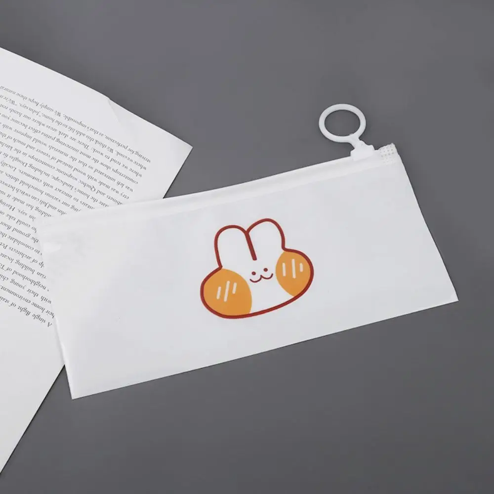 

INS Waterproof Zipper Bag Plastic Large-Capacity Storage Bag Semitransparent Stationery Organizer Gift