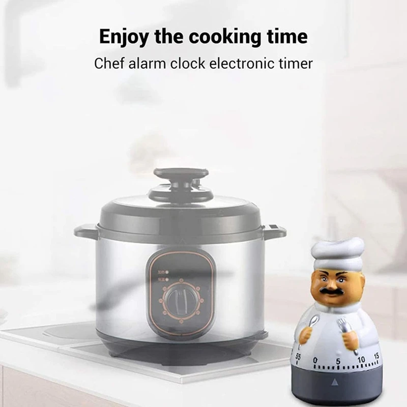 AS60-2X Egg Timer Short-Term Alarm Clock, 60 Minutes Kitchen Timer Cooking Baking Mechanical Countdown Timer Cooking Timer