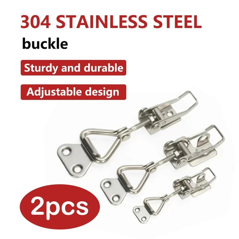 2pcs Premium 304 Stainless Steel Quick-Release Latches Clamps Toolbox Cabinet Door Fastener Easy Install