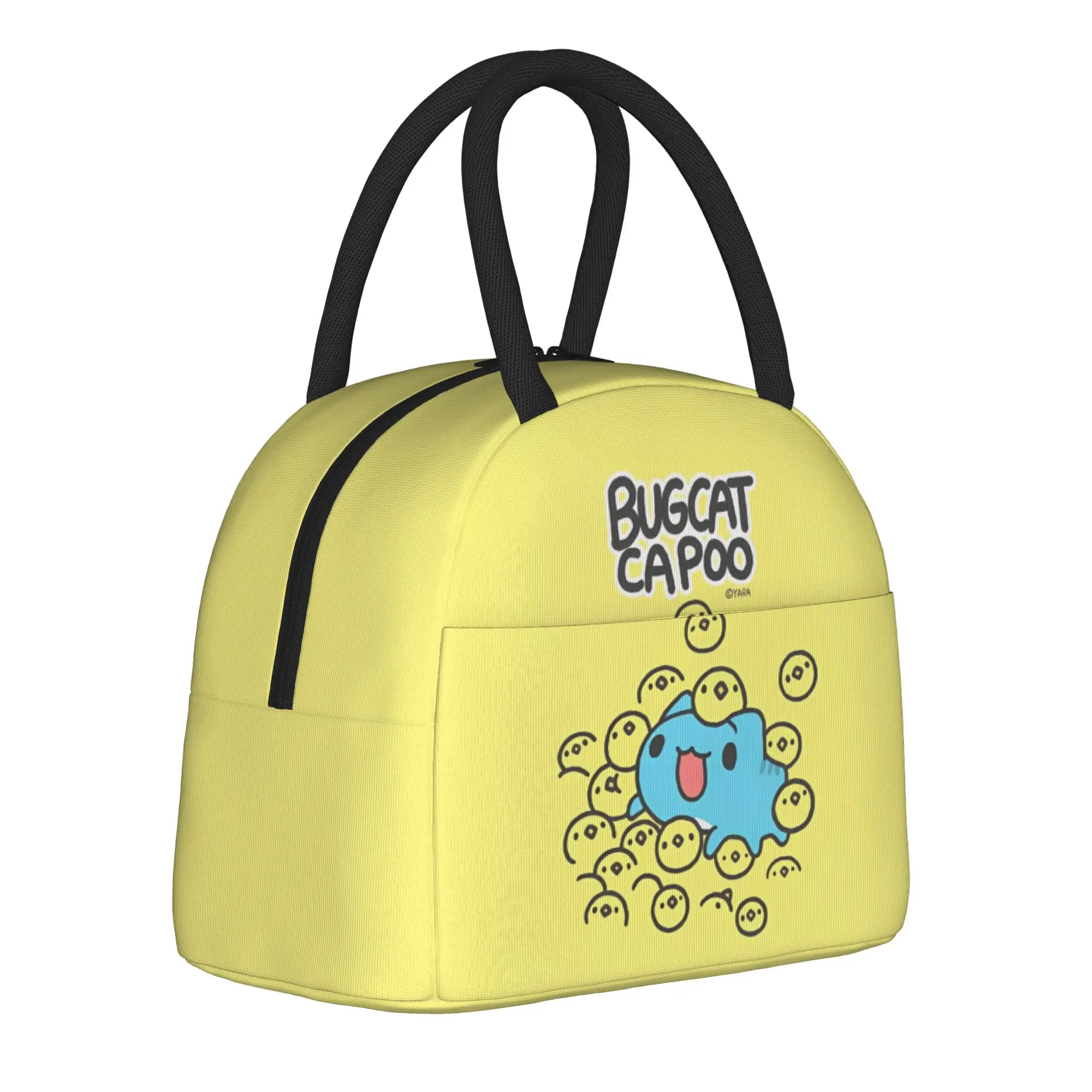 Cute Bugcat Capoo Insulated Lunch Bag Thermal Bag Reusable,Lunch Container  Leakproof Tote Lunch Box Bento Pouch Work  Picnic