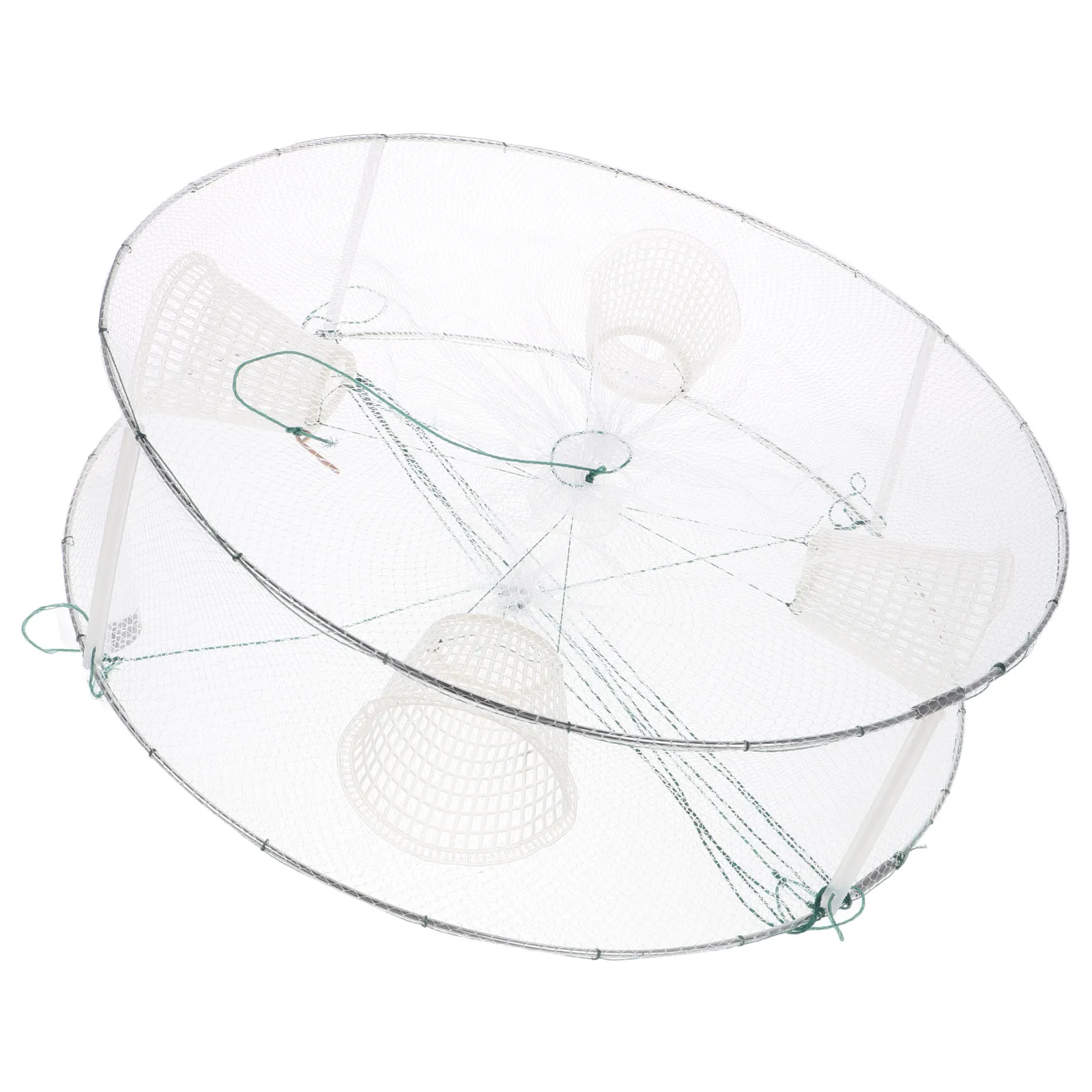 

Fishing Net Cage Crab Nets for Crabbing Catcher Bait Shrimp Pot White Traps Small