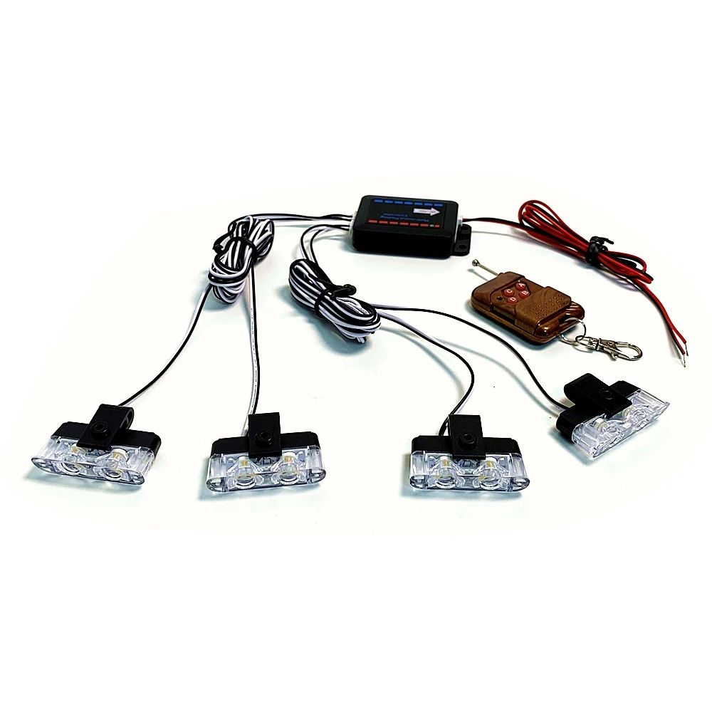 2 Led Police Strobe Warning Light Car Grille Flashing Light bar Vehicle Emergency Beacon Lamp Amber Traffic Safety Signal Light