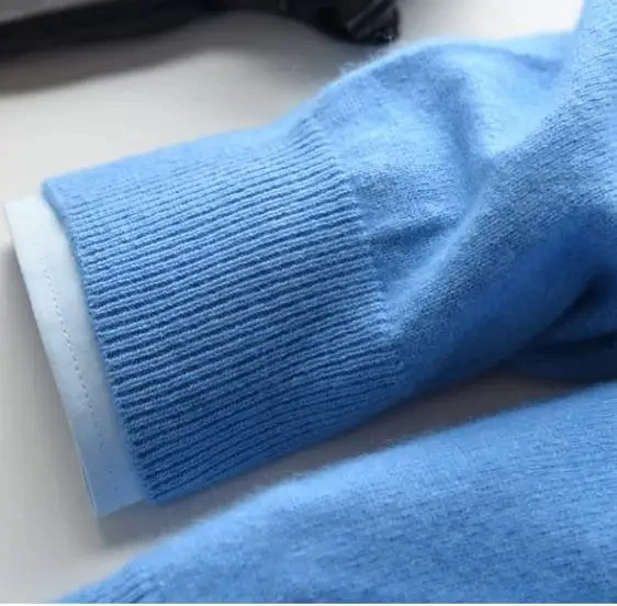 Suéter de Cachemira con cuello en V para hombre, jerséis cálidos de punto, Tops de manga larga, prendas de punto de lana, ropa de invierno, talla