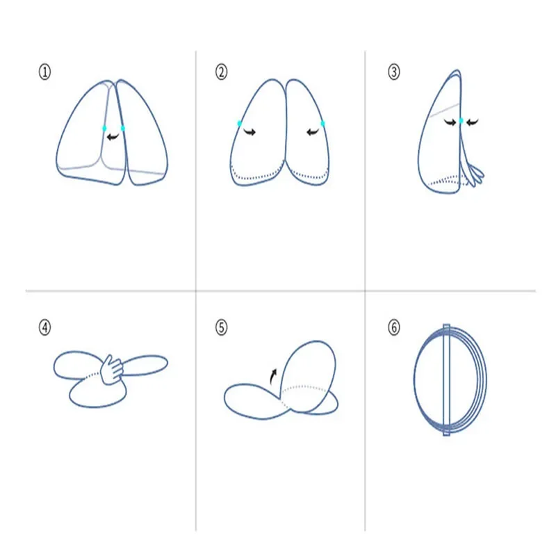 مريح طوي افتتاح واحد المنغولية يورت ناموسية كاملة أسفل السرير المظلة تشفير U على شكل سستة شبكة خيمة للمنزل