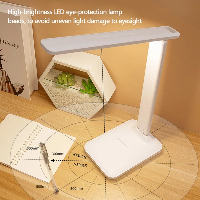 LED الجدول مصباح عيون حماية اللمس عكس الضوء LED القراءة ضوء طالب عنبر غرفة نوم القراءة USB مصباح مكتبي قابل لإعادة الشحن