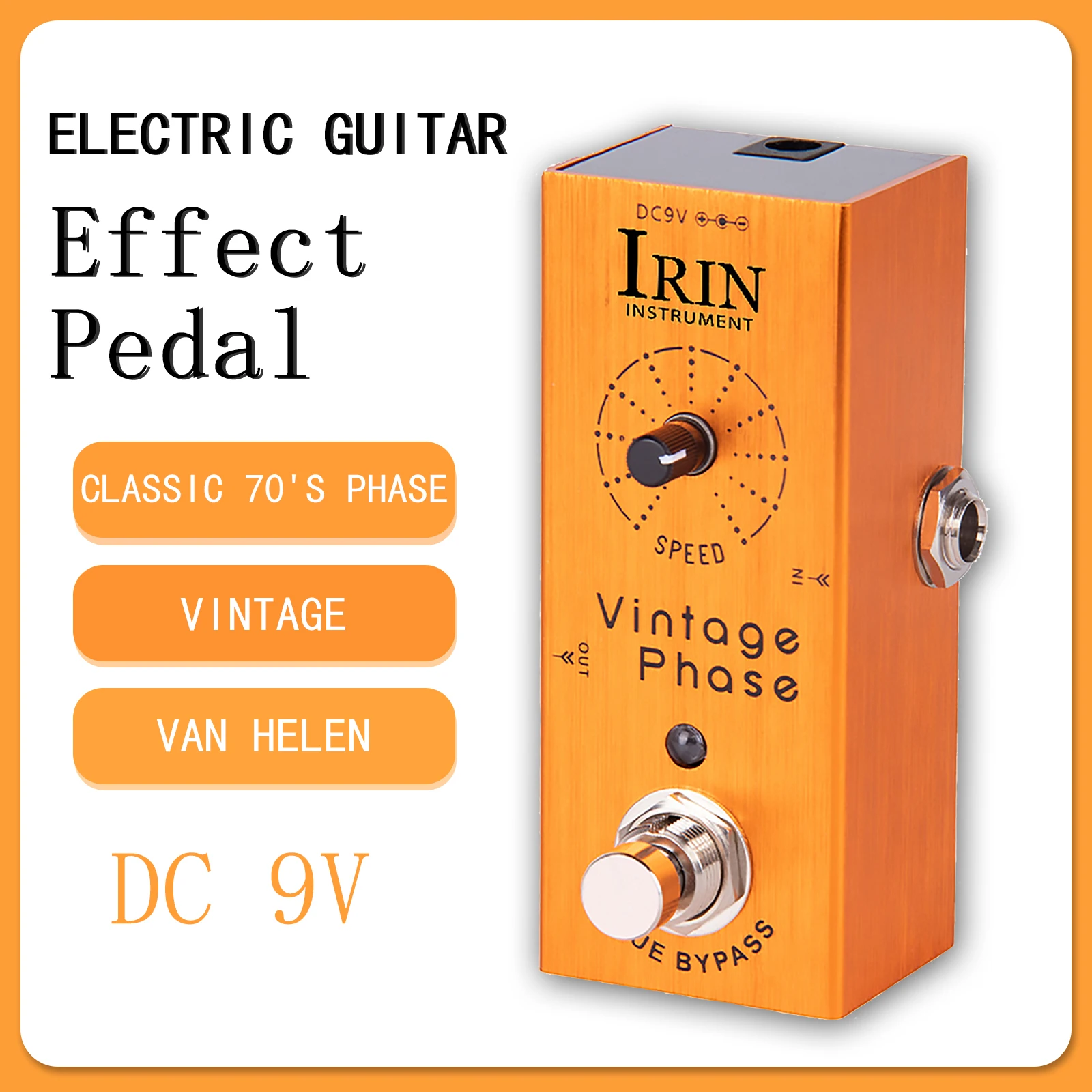 

IRIN AN-10 Vintage Phase Electric Guitar Effect Pedal Re-Creates Classic Phaser Vintage True Bypass Pedal Guitarra Accessories