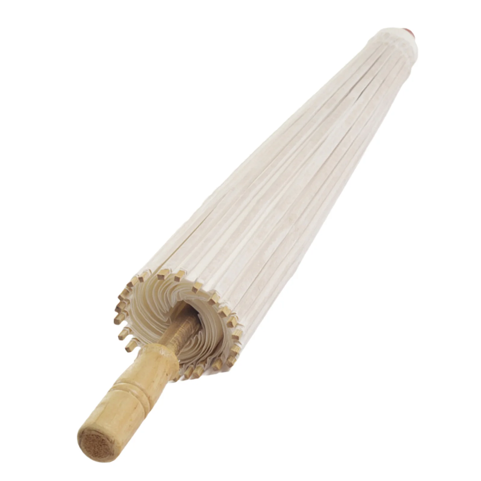 

Handmade White Oil Paper Umbrella 52Cm Bamboo Handle Blank Diy Painting Parasol Asian Style Wedding Decor Crafts Accessory