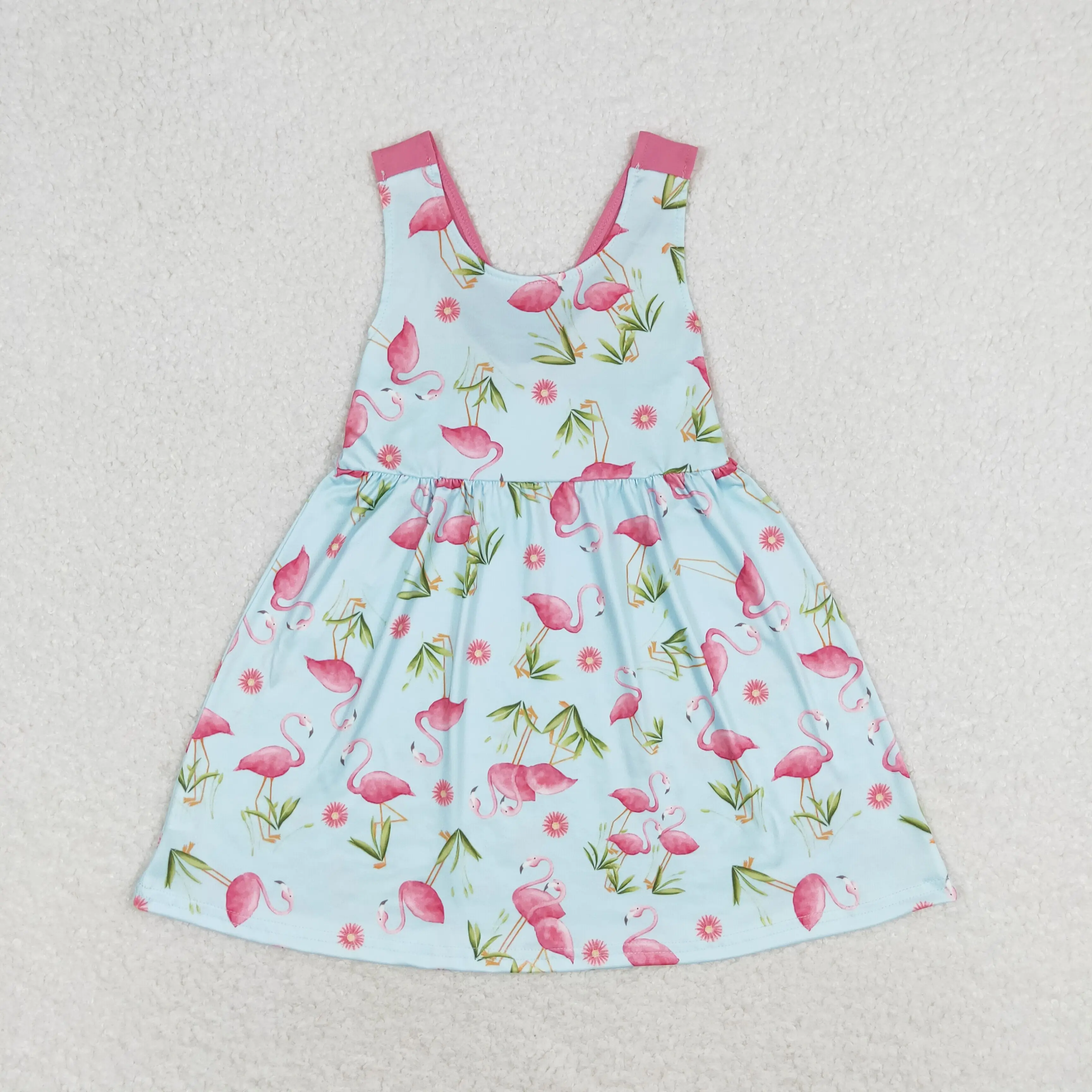 

z92-17 GSD0693 New Arrival girls dresses Pink Bow Sleeveless Dress Wholesale Summer Boutique baby girl clothes
