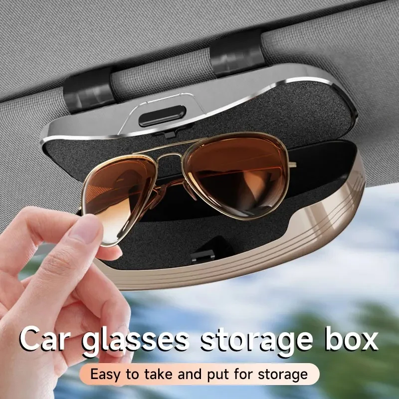 Multifunctional Sun‑Visor Glasses Case For BYD Dolphin Seal Atto3 Han Tang Song Yuan BYD Logo Non‑Destructive Install Sunglasses