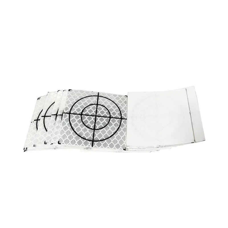 100pcs Size 60x60mm20/30/40/50mm Reflector Sheet For Total Station Survey Geography White Target Sheet Reflective Sticker