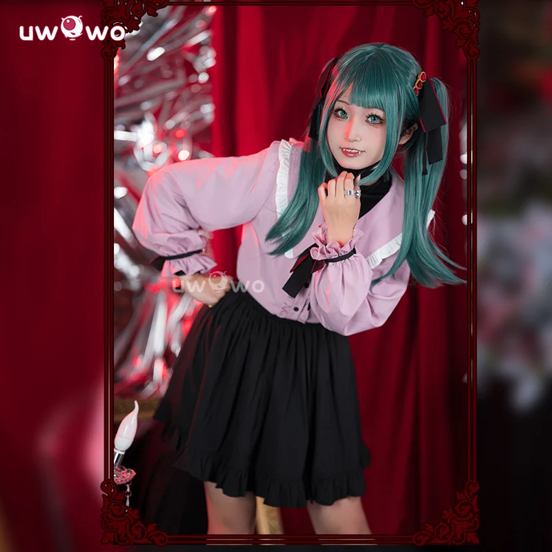 UWOWO Mikku Cosplay Collab Series Mikku Vampiree przebranie na karnawał kostiumy na Halloween karnawałowe przyjęcie do odgrywania ról jednolite