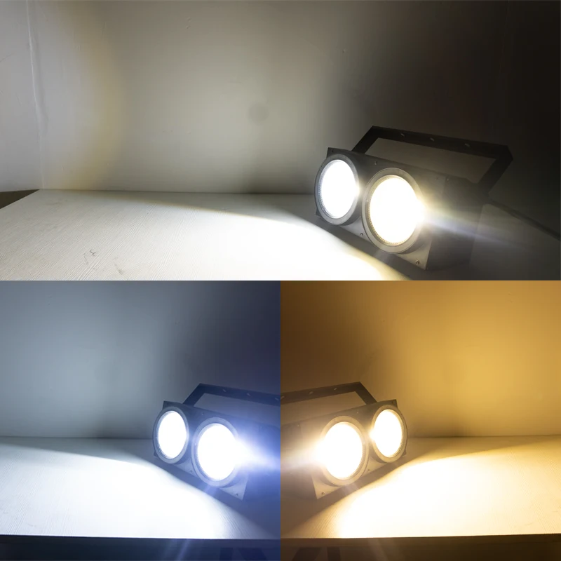 Imagem -05 - Luz Led de Alta Potência Olhos 200w Cob 50w Rgb 2em Dmx Efeito de Palco Blinder Legal Quente Branco dj Lâmpada de Iluminação Novo