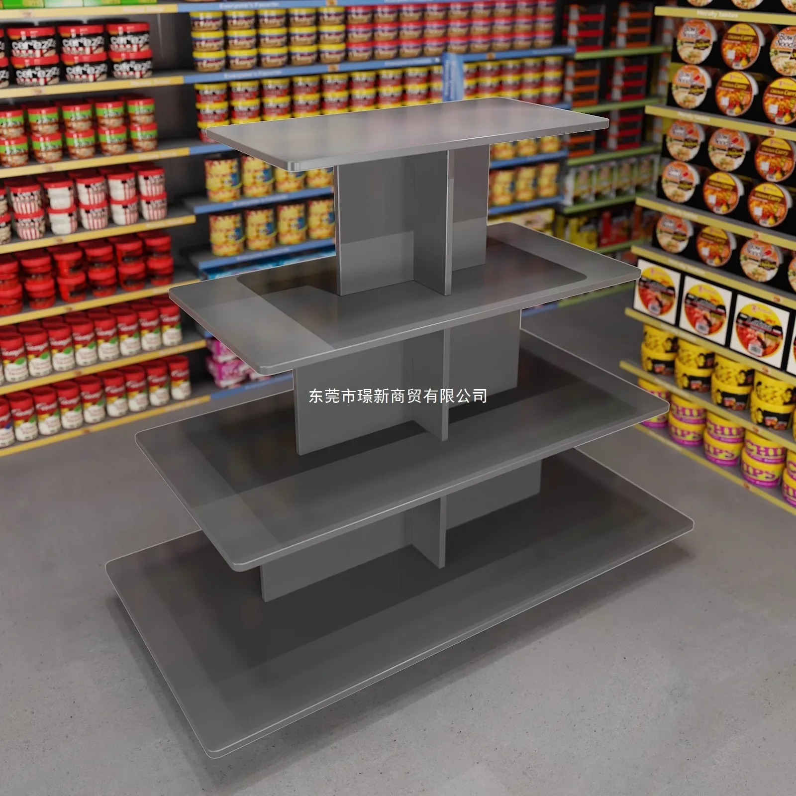 stand Milk stack head display cabinet, snack cabinet, beverage gift display rack promotion