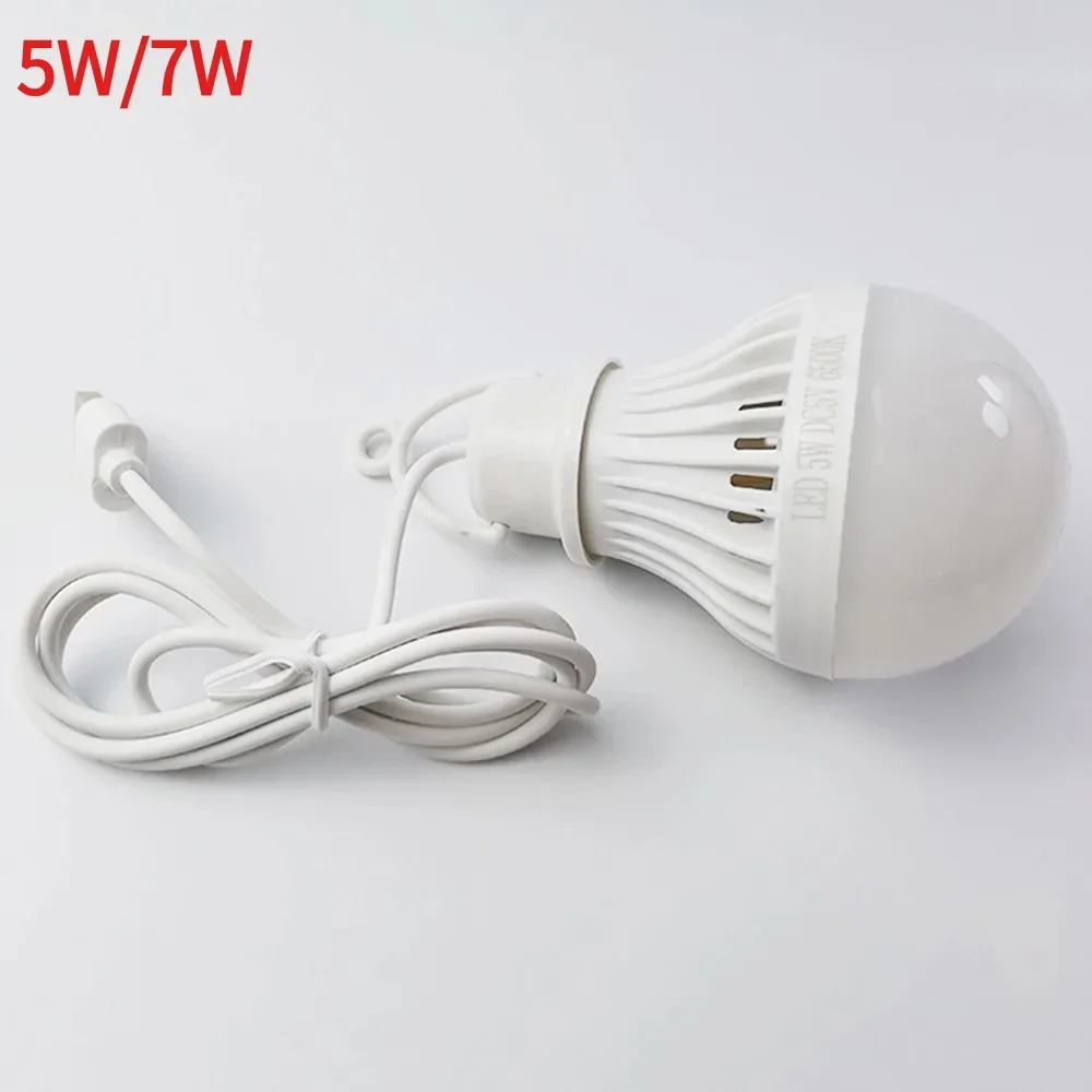 5W/7W USB Lamp Bulb 5V Portable Camping Lanterns LED Reading Book Light For Outdoor Garden Camping Tent Lighting Light Bulb