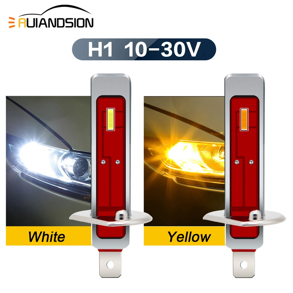 

Ruiandsion H1 LED Headlight Bulb 1000LM 3.6W Auto Foglight Lamp 6000K 10-30V Fit For 12V 24V Lights For Truck Car Head Lamps DRL
