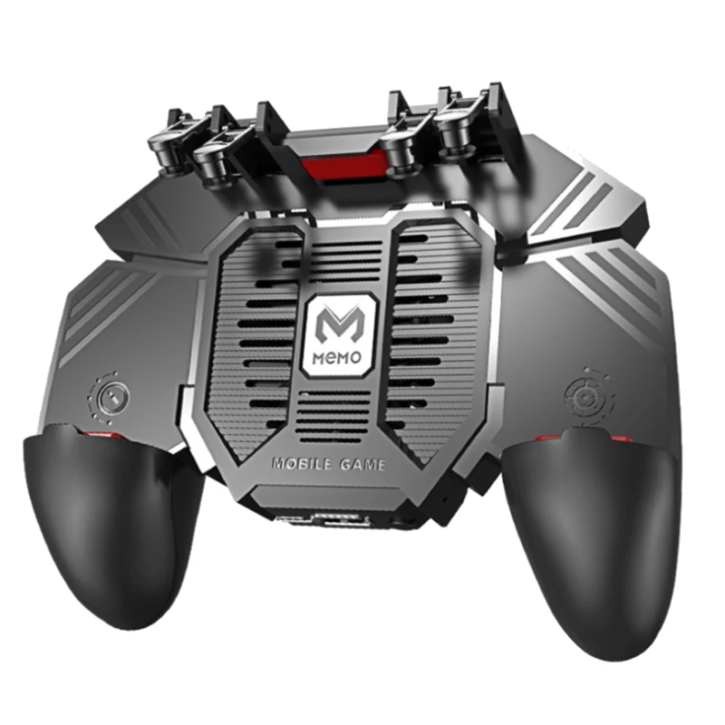 Practical MEMO AK77 Game Trigger Phone Cooler Fan Game Controller Pubg Controller with Fan Pubg Mobile Trigger Shooter Joystick(