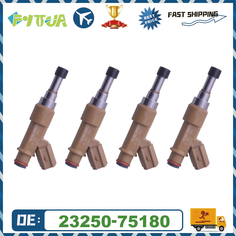 

4pcs High Quality Fuel injector 23250-75180 23209-75180 For Toyota Tundra 2002-2014 Accessories car