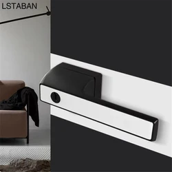 Zinc Alloy Ecological Door Lock Magnetic Suction Mute One Word lock Modern Minimalist Bedroom Interior Invisible Door Handle