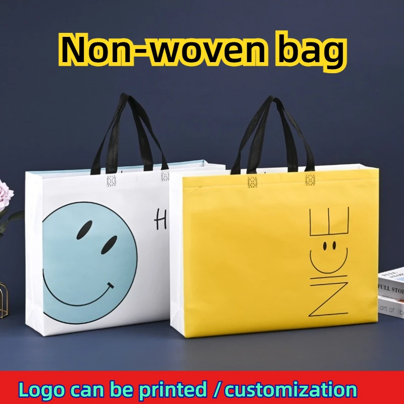 

Non-woven Bag Wholesale Environmentally Friendly Handbag Laminating Thicken Shopping Promotion Bag Printable Logo Customization