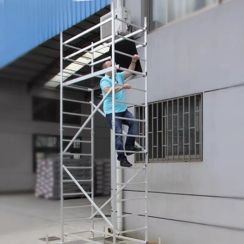 All aluminum alloy folding quick loading mobile scaffolding engineering ladder climbing climbing platform ladder