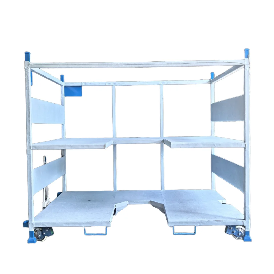 Bumper Transfer Rack with Shockproof Padding for Automotive Component Product Lines Heavy-Duty Frame for Internal Logistics