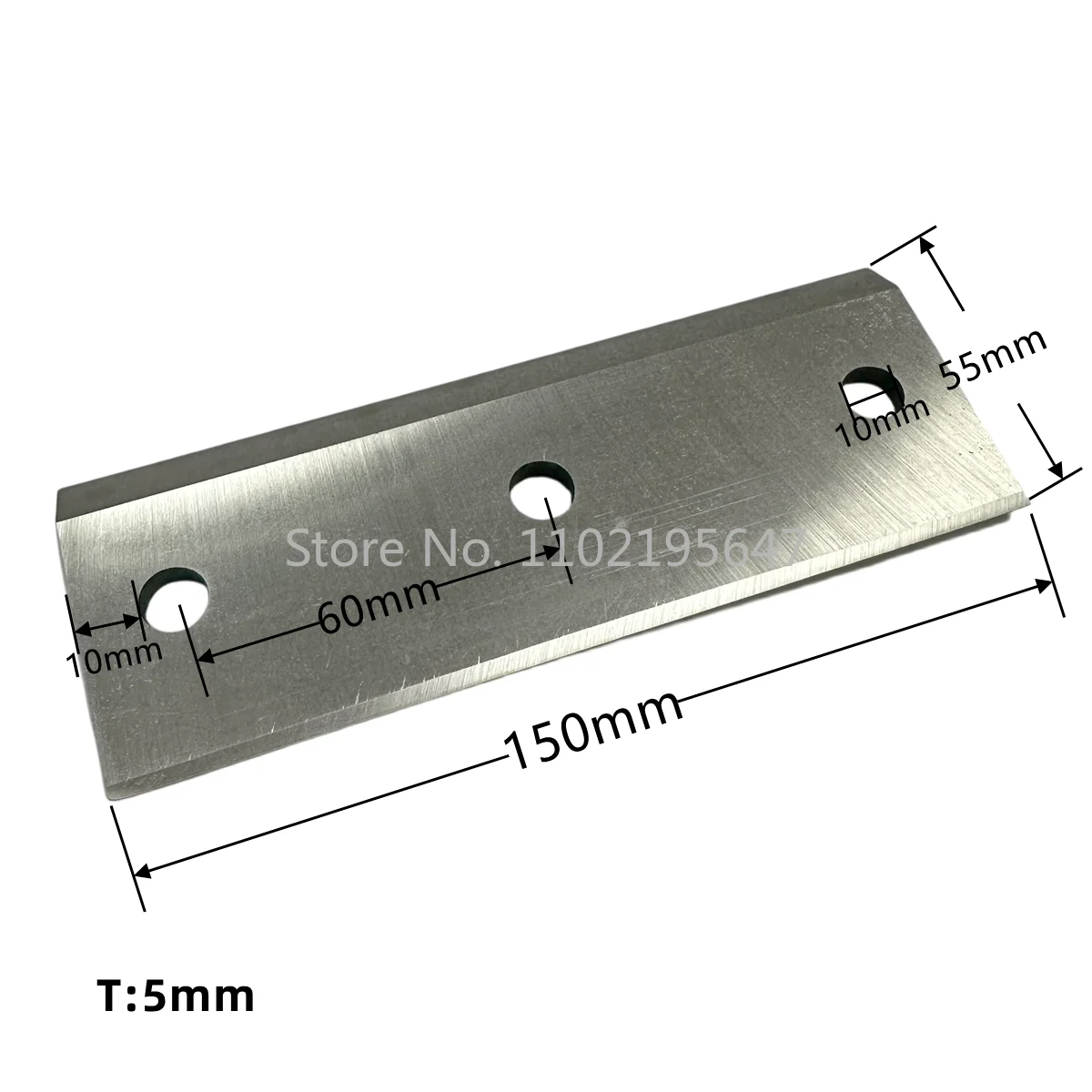 2Pcs Wood Chipper Blade 150x55x5mm Hole Pitch 60mm Wood Chippers Wood Pile Chipper Blades Piercing Blade Tools