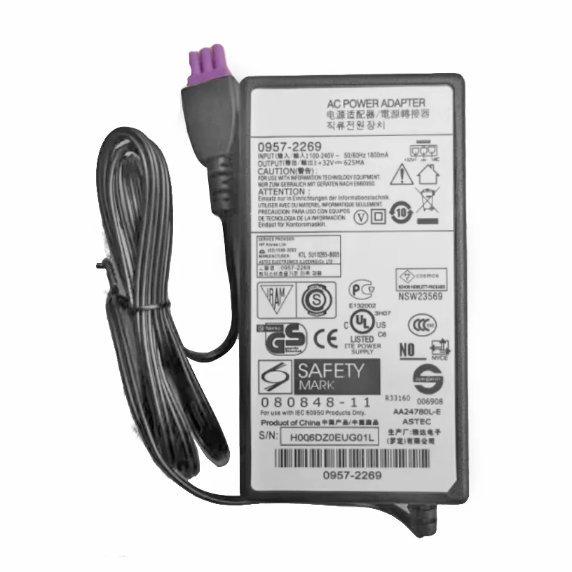 32V 625mA 0957-2289 AC adapter Charger 0957-2269 0957-2250 for HP Deskjet J4660 k209 4500 Printer With AC Cable