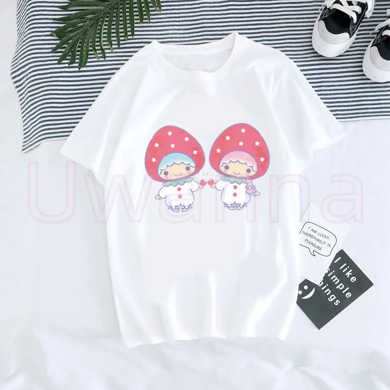 Kawaii Little Tein Star T-shirt Women's Streetwear Print Cartoon Tshirt Summer Casual Funny Graphic T Shirt Girl Top Women