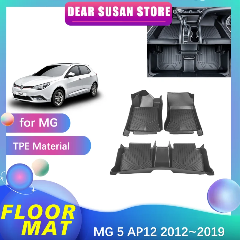 

Car Floor Mat for MG5 MG 5 AP12 2012~2019 2013 2014 Tray Foot TPE Waterproof Inner Liner Carpet Pad Custom Cover Rug Accessories