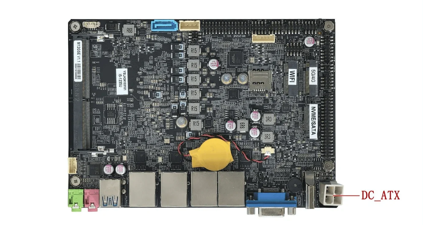 اللوحات الأم 4 بوصة M12GSE تدعم Alder Lake الجيل الثاني عشر I3 1215U ستة النوى DDR4 32G RJ45_LAN Wind10/11 نظام لينكس