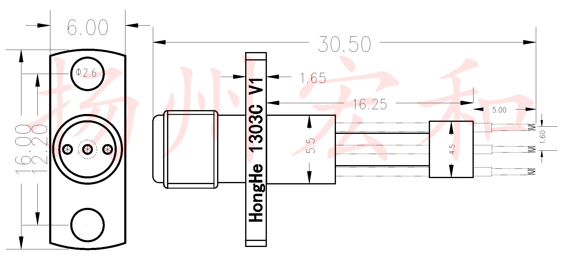 1303C V1 RF Three Pin Claw Head Phone Test Head High Frequency Test Head Three Pin Head AP Bluetooth Probe