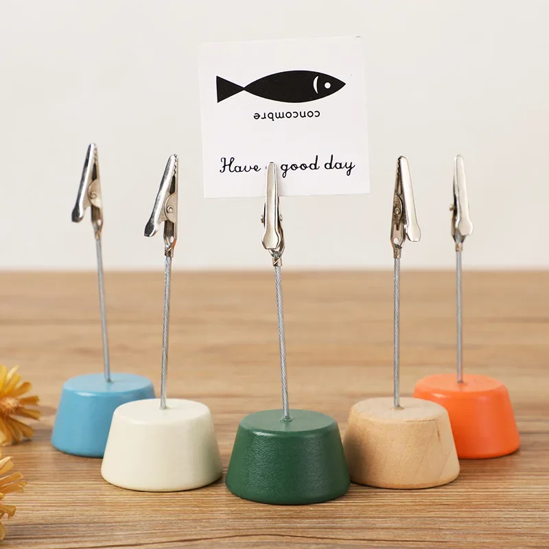 1PC Memo Clip Holders Place Card Stand Metallic Table Number Stand Photo Paper Clamp Romantic Photo Clip Desktop Decoration