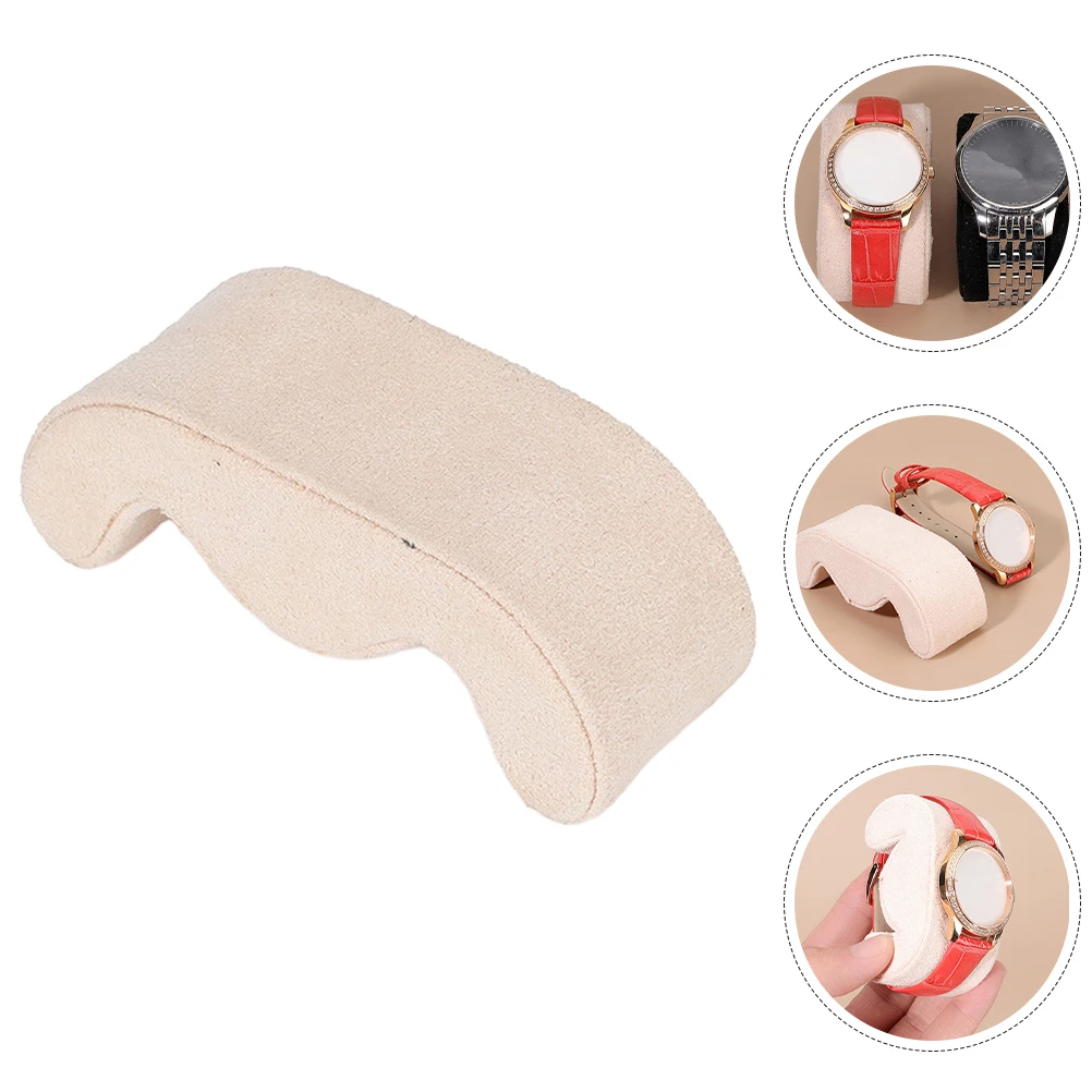 

2pcs Watch Pillow Jewelry Display Cushion Bangle Bracelet Storage EVA Suede Sponge Portable Lightweight Organizer for Watch